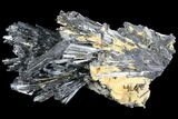 Metallic Stibnite Crystal Cluster - China #97816-1